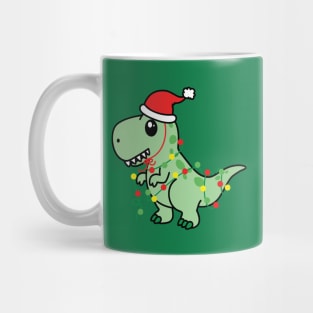 Cute Dinosaur Christmas Tree Lights Mug